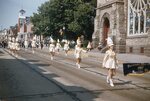 High School Colorguard Marches in Kutztown 4th of July Parade, "Penna. Dutch Folk Festival Parade Kutztown July 4 1955" by Richard Hoffman