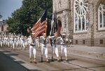 US Navy Distelfink Battalion Carry Colors in Kutztown 4th of July Parade by Richard Hoffman