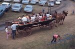 Families Ride in Horse-Drawn Wagon by Richard Hoffman