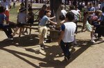 Children Playing on Horse Mill by Richard Hoffman
