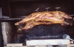 Pig Roast on Festival Grounds by Richard Hoffman