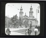 Cathedral and Plaza, Santiago, Chile by Keystone View Company