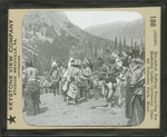 Blackfeet Indians Preparing for Medicine Lodge Ceremony, Glacier National Park, Mont. by Keystone View Company