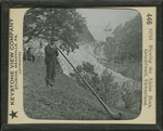 Blowing the Alpine Horn, Grindelwald, Switzerland. by Keystone View Company