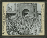 Crowds of Mohammedans Leaving the Jumma Mosque, Delhi, India. by Keystone View Company