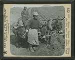 Chinese Farmer Boys Tilling the Soil, near Port Arthur, China.