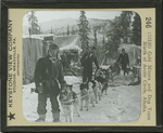 Gold Miners and Dog Team North of Arctic Circle, Alaska.
